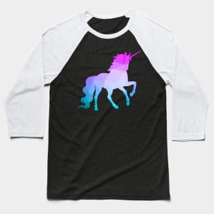 Abstract Unicorn Blue Pink Baseball T-Shirt